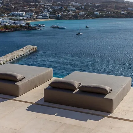 The Skyvilla Mykonos - A Landmark With Breathtaking Views Of The Psarou Bay 别墅 普拉迪斯亚罗斯